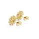 Flower diamond stud earrings