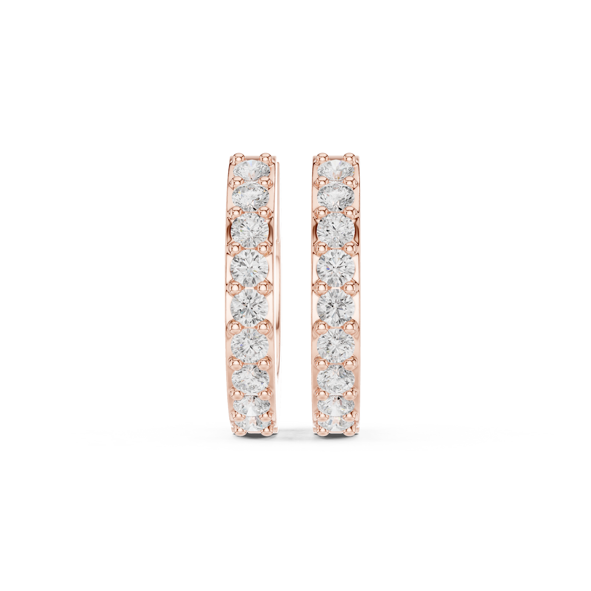 Diamond huggie hoop earrings