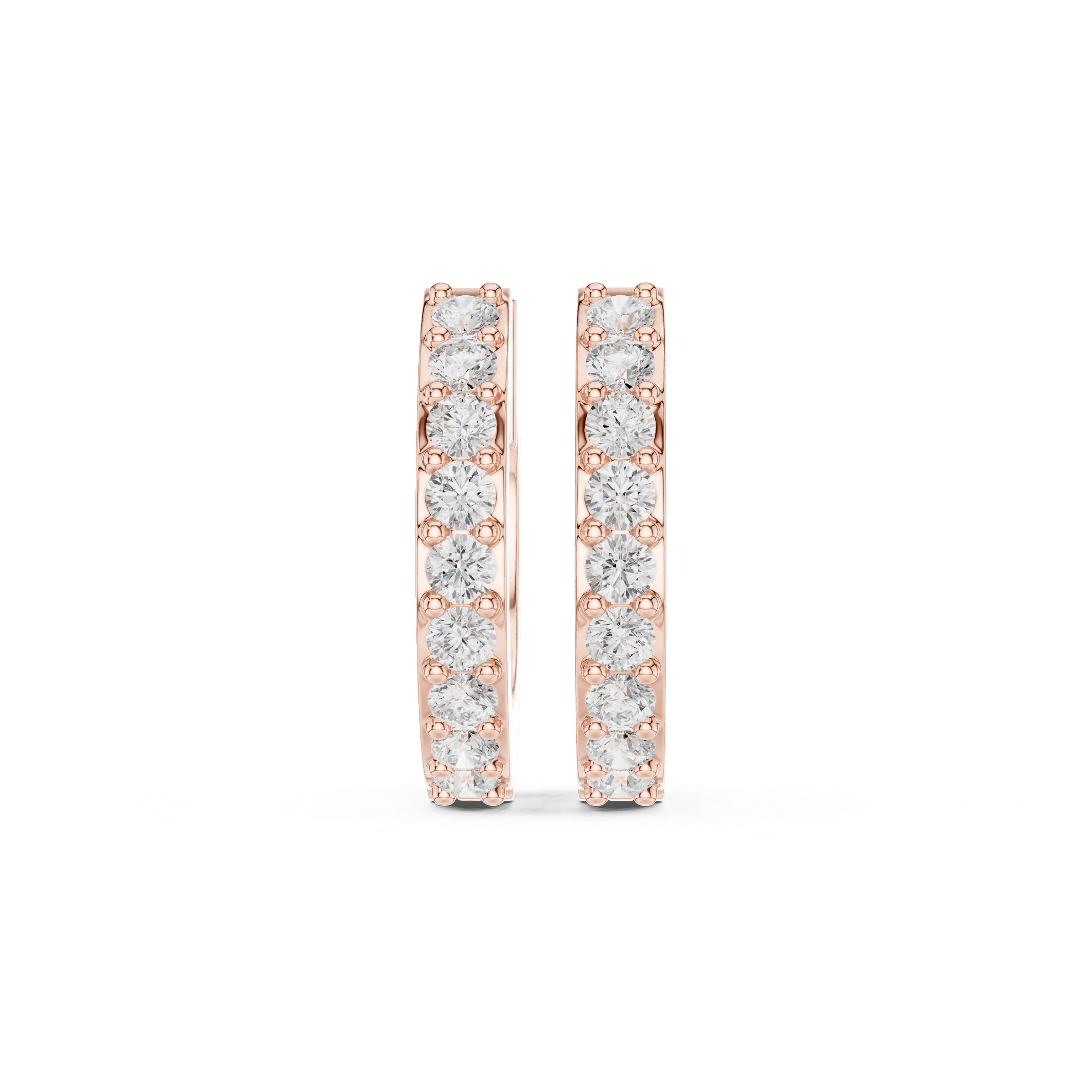 Diamond huggie hoop earrings