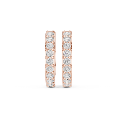 Diamond huggie hoop earrings