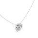 Minimal floral diamond pendant in gold with round lab grown diamonds by Signora Jewels