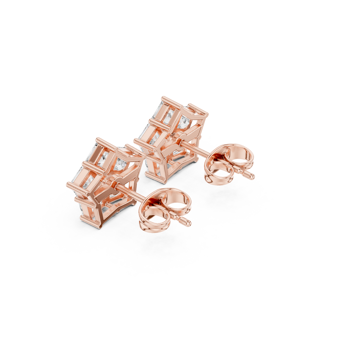 Star shape diamond earrings for women