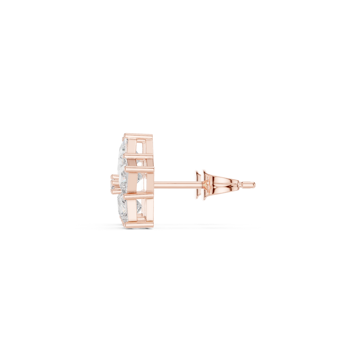 Star shape diamond earrings for women