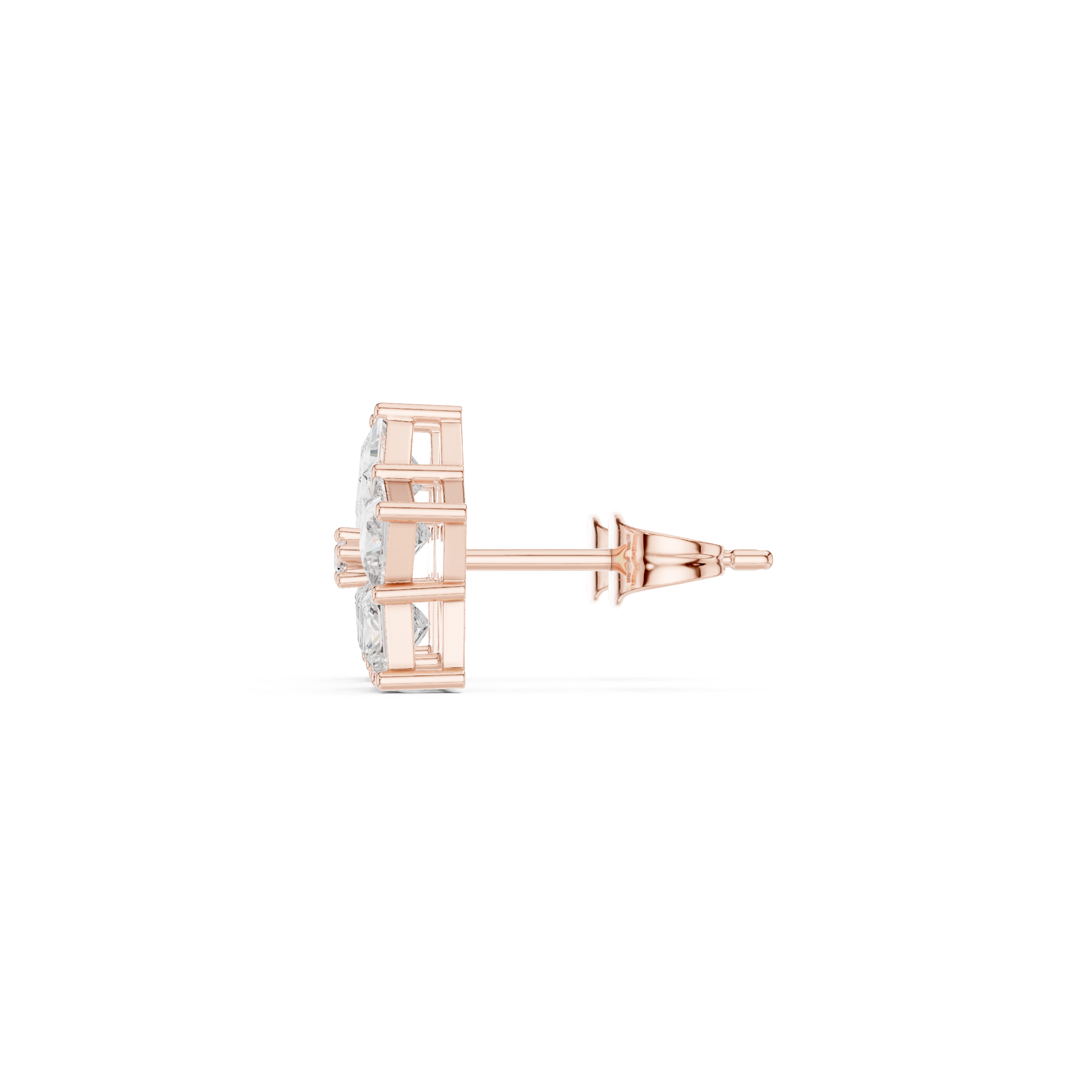 Star shape diamond earrings for women