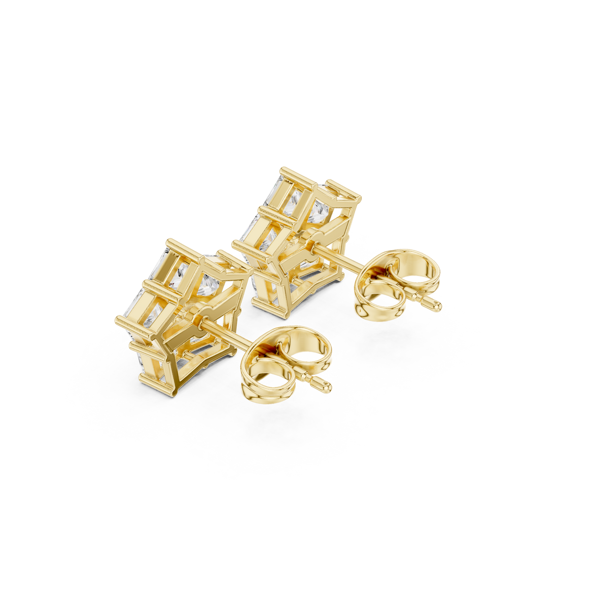 Star shape diamond earrings for women