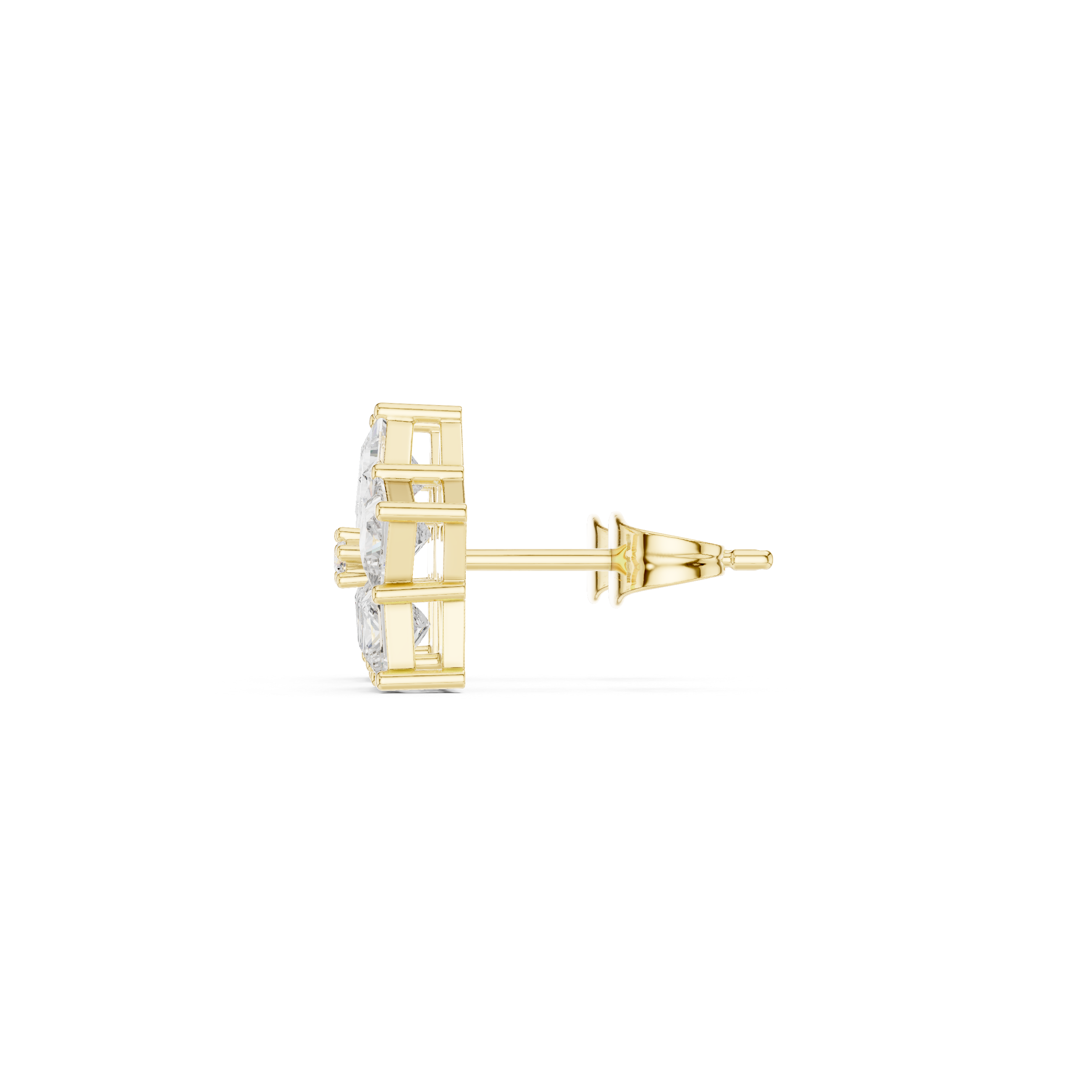 Star shape diamond earrings for women