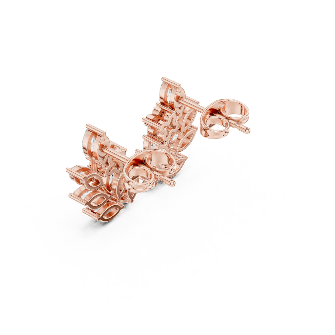 Marquise diamond floral earrings for women