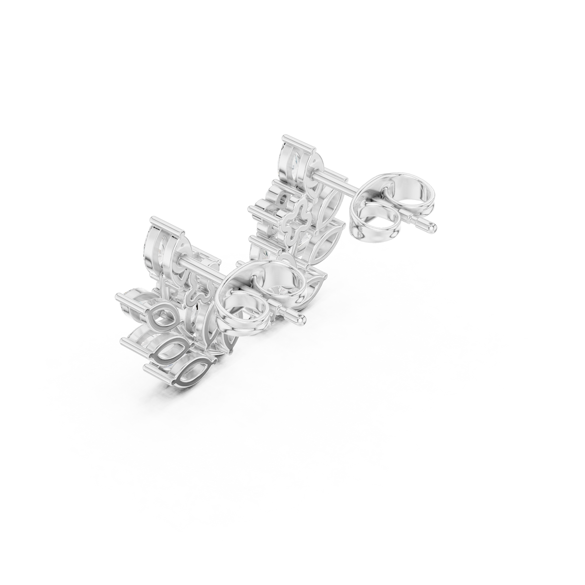 Marquise diamond floral earrings for women