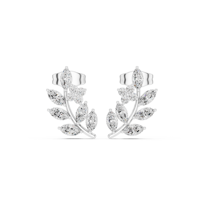 Marquise diamond floral earrings for women