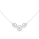 Minimal three stone diamond pendant in gold with pear and round lab grown diamonds by Signora Jewels