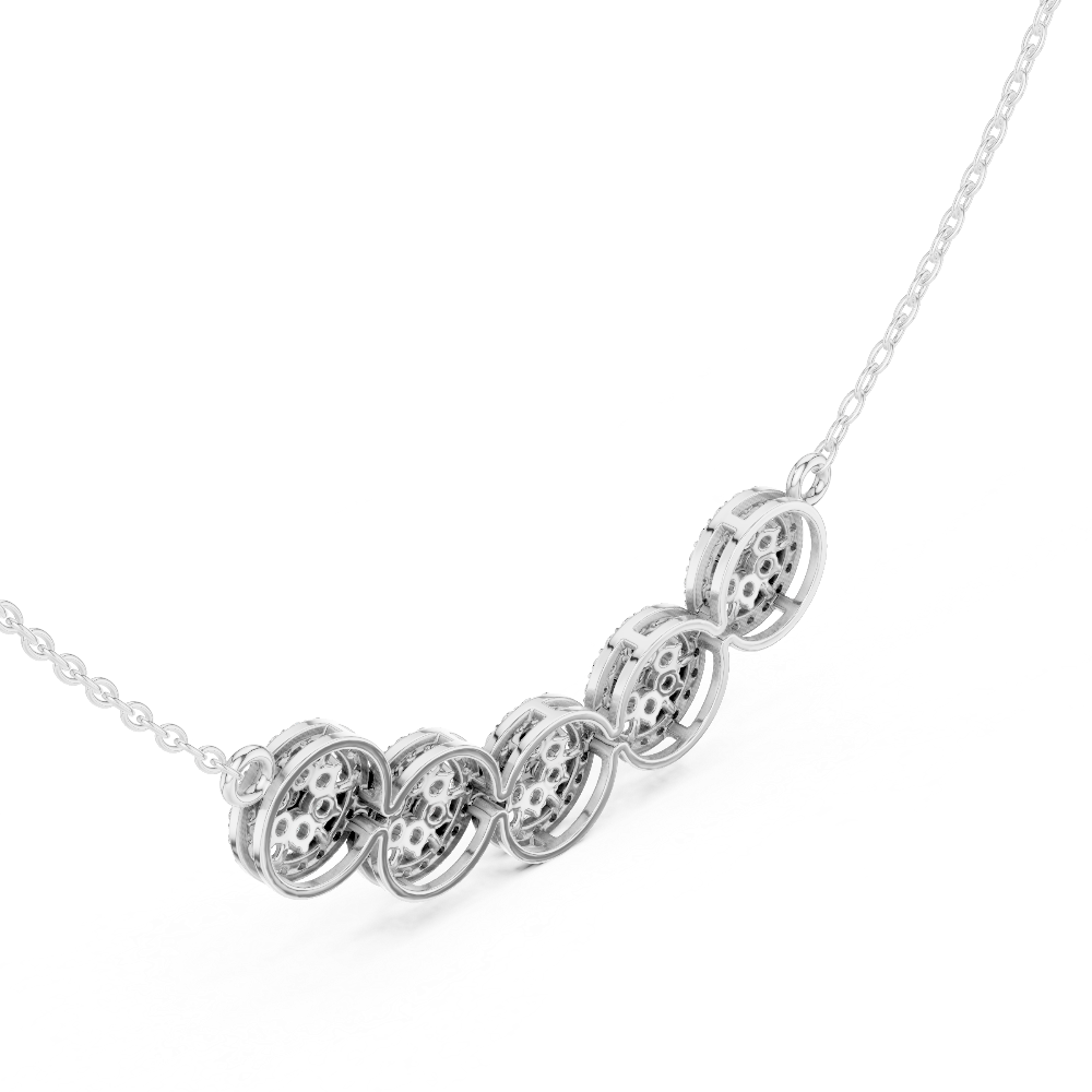 Elegant multi circle diamond pendant in gold with round lab grown diamonds by Signora Jewels