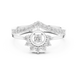 Ladies crown halo diamond ring in gold with round lab grown diamonds by Signora Jewels