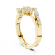 Ladies crown halo diamond ring in gold with round lab grown diamonds by Signora Jewels