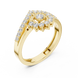 Ladies crown halo diamond ring in gold with round lab grown diamonds by Signora Jewels