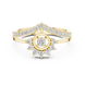 Ladies crown halo diamond ring in gold with round lab grown diamonds by Signora Jewels