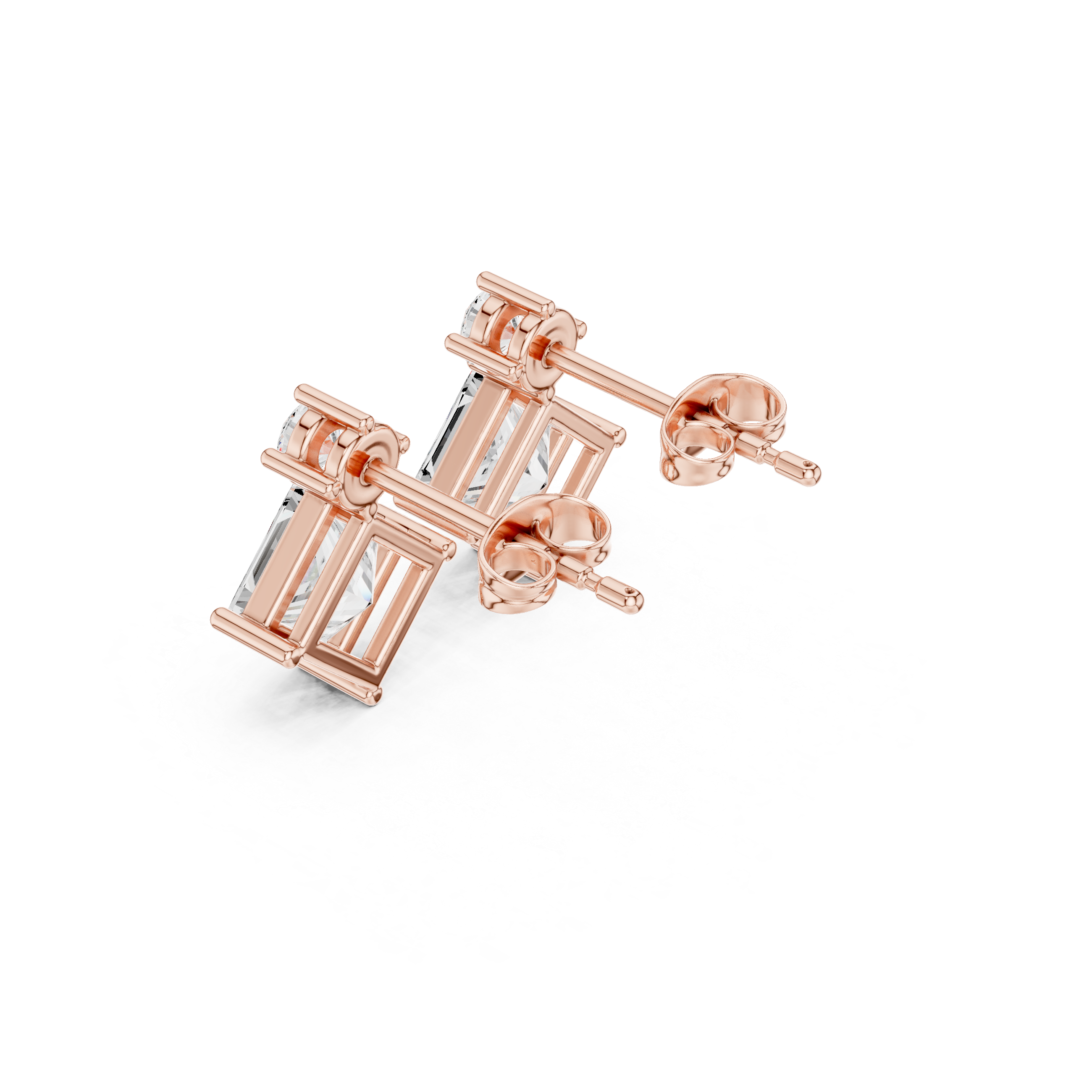 Princess diamond drop earrings for women