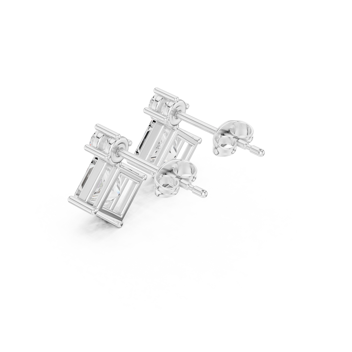 Princess diamond drop earrings for women