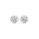 Round diamond stud earrings for women