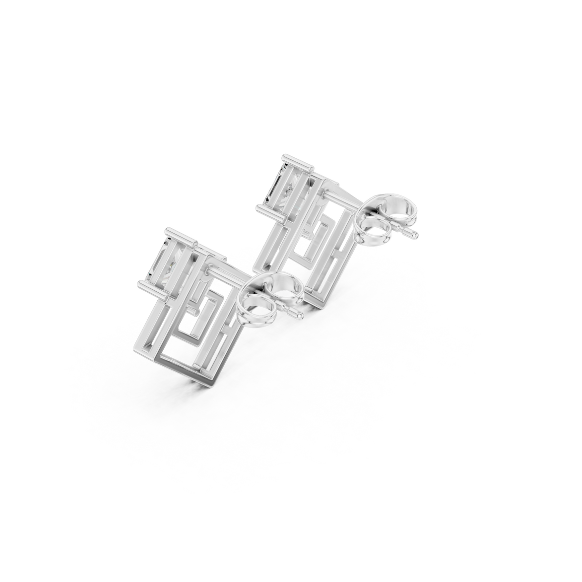 Princess cut diamond earrings for women