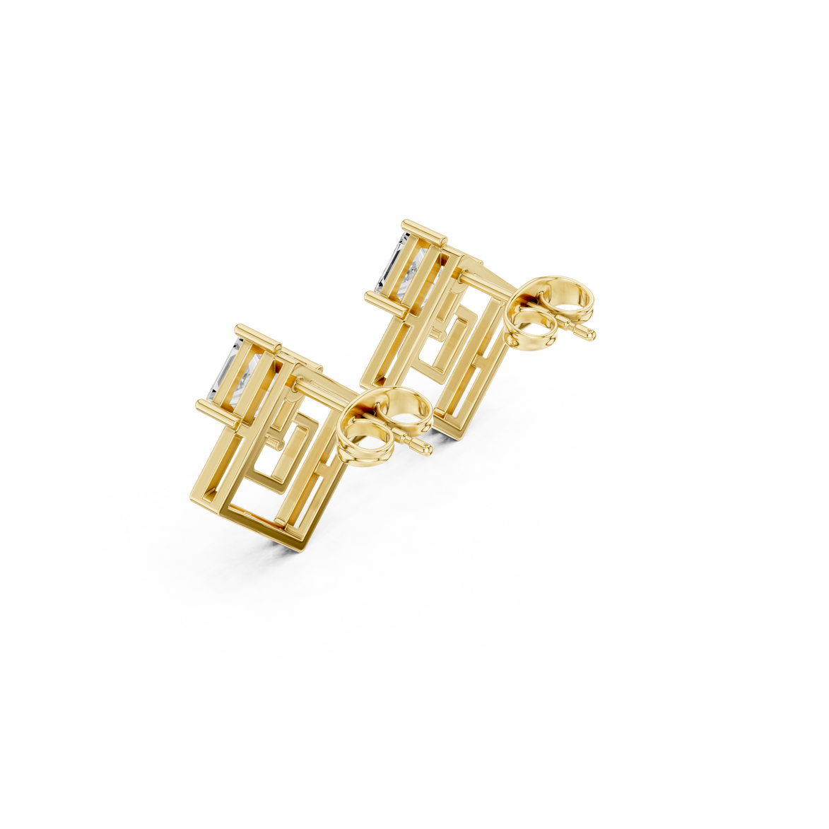 Princess cut diamond earrings for women