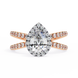 Pear Halo Split Shank Ring