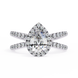 Pear Halo Split Shank Ring