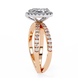 Pear Halo Split Shank Ring