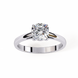 Cushion Cut Diamond Cathedral Solitaire Engagement Ring