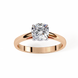 Cushion Cut Diamond Cathedral Solitaire Engagement Ring