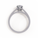 Cushion Cut Diamond Cathedral Solitaire Engagement Ring