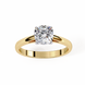 Cushion Cut Diamond Cathedral Solitaire Engagement Ring