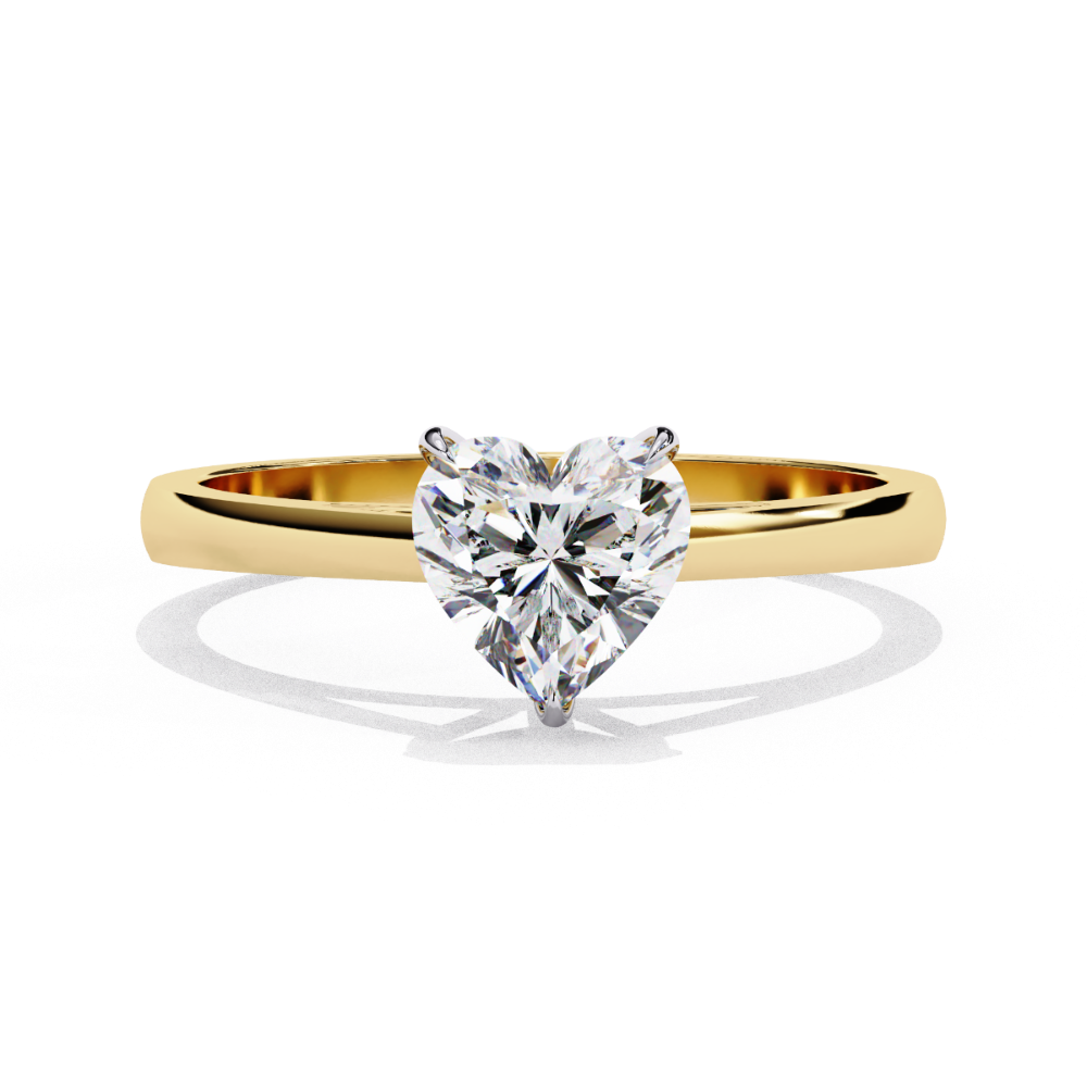Heart Cut Diamond Solitaire Ring