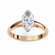Marquise Cut Diamond Cathedral Solitaire Engagement Ring