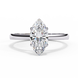 Marquise Cut Diamond Cathedral Solitaire Engagement Ring
