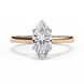 Marquise Cut Diamond Cathedral Solitaire Engagement Ring