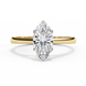 Marquise Cut Diamond Cathedral Solitaire Engagement Ring