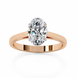 Elegant Oval Diamond Cathedral Solitaire Ring with Elevated Gallery