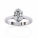 Elegant Oval Diamond Cathedral Solitaire Ring with Elevated Gallery