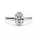 Elegant Oval Diamond Cathedral Solitaire Ring with Elevated Gallery