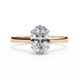 Elegant Oval Diamond Cathedral Solitaire Ring with Elevated Gallery