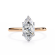 Marquise Diamond Hidden Halo Solitaire Ring