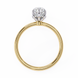 Marquise Diamond Hidden Halo Solitaire Ring