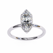 Marquise Diamond Hidden Halo Solitaire Ring