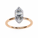 Marquise Diamond Hidden Halo Solitaire Ring