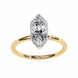 Marquise Diamond Hidden Halo Solitaire Ring
