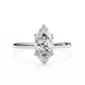 Marquise Diamond Hidden Halo Solitaire Ring