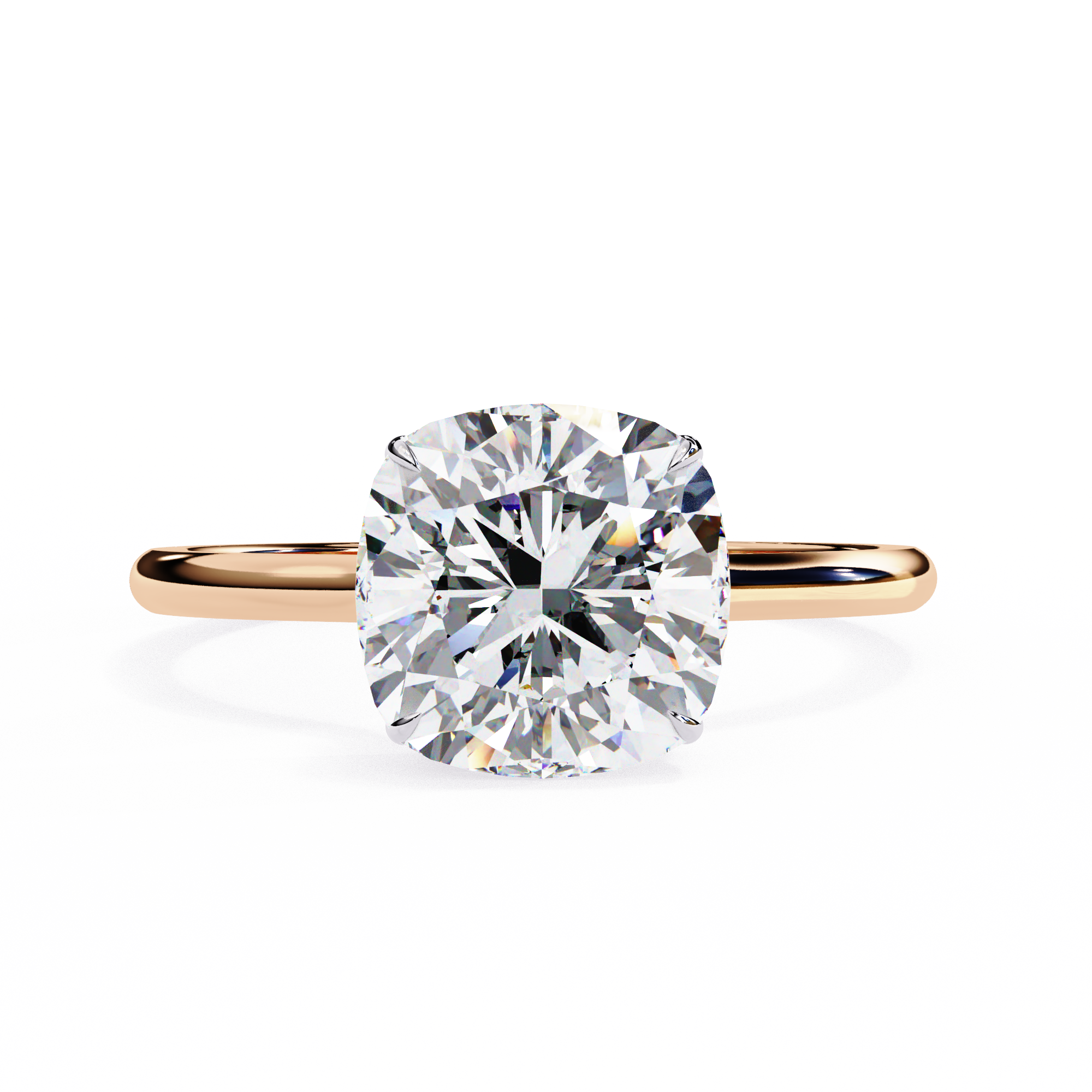 Classic Cushion Cut Hidden Halo Ring