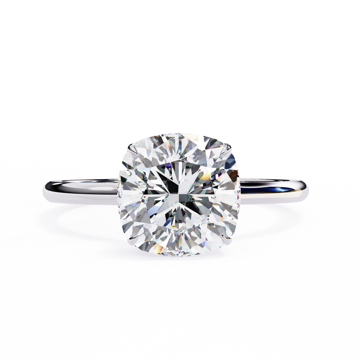 Classic Cushion Cut Hidden Halo Ring