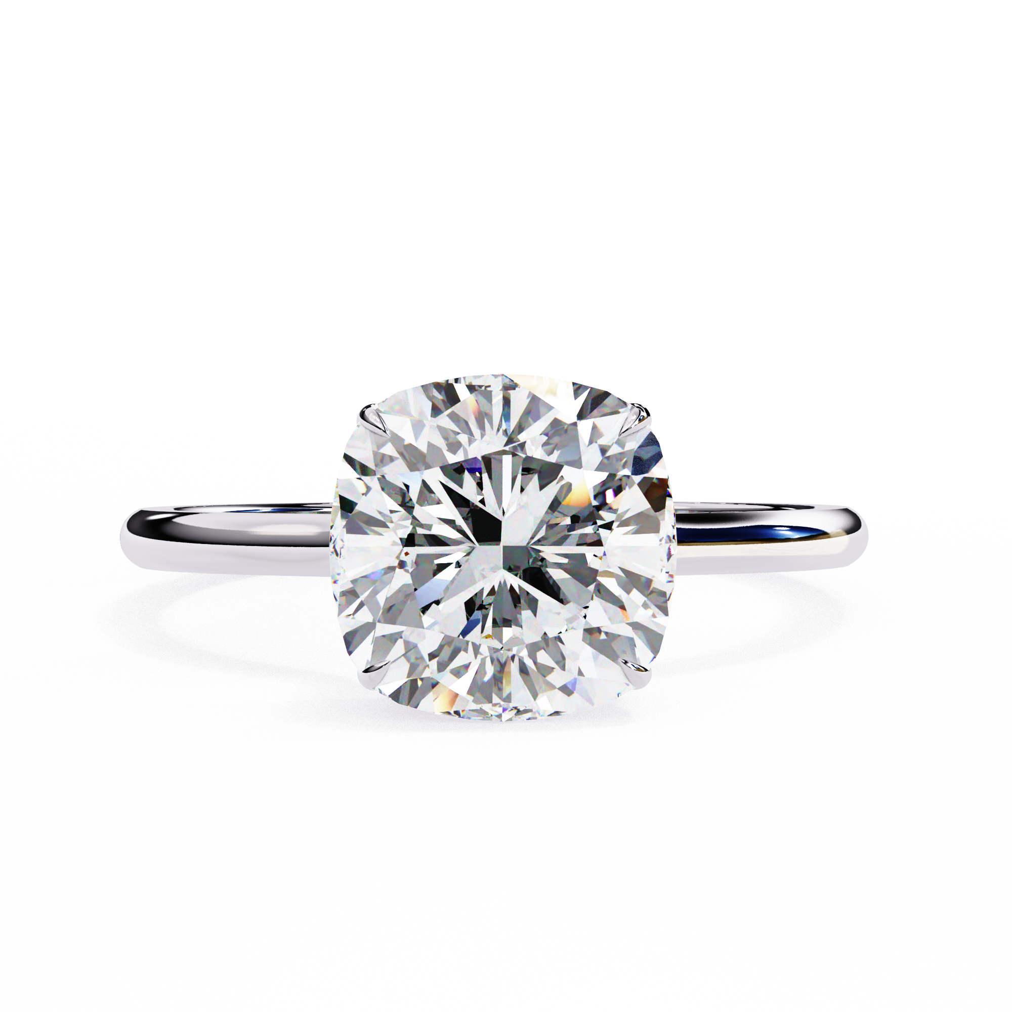 Classic Cushion Cut Hidden Halo Ring