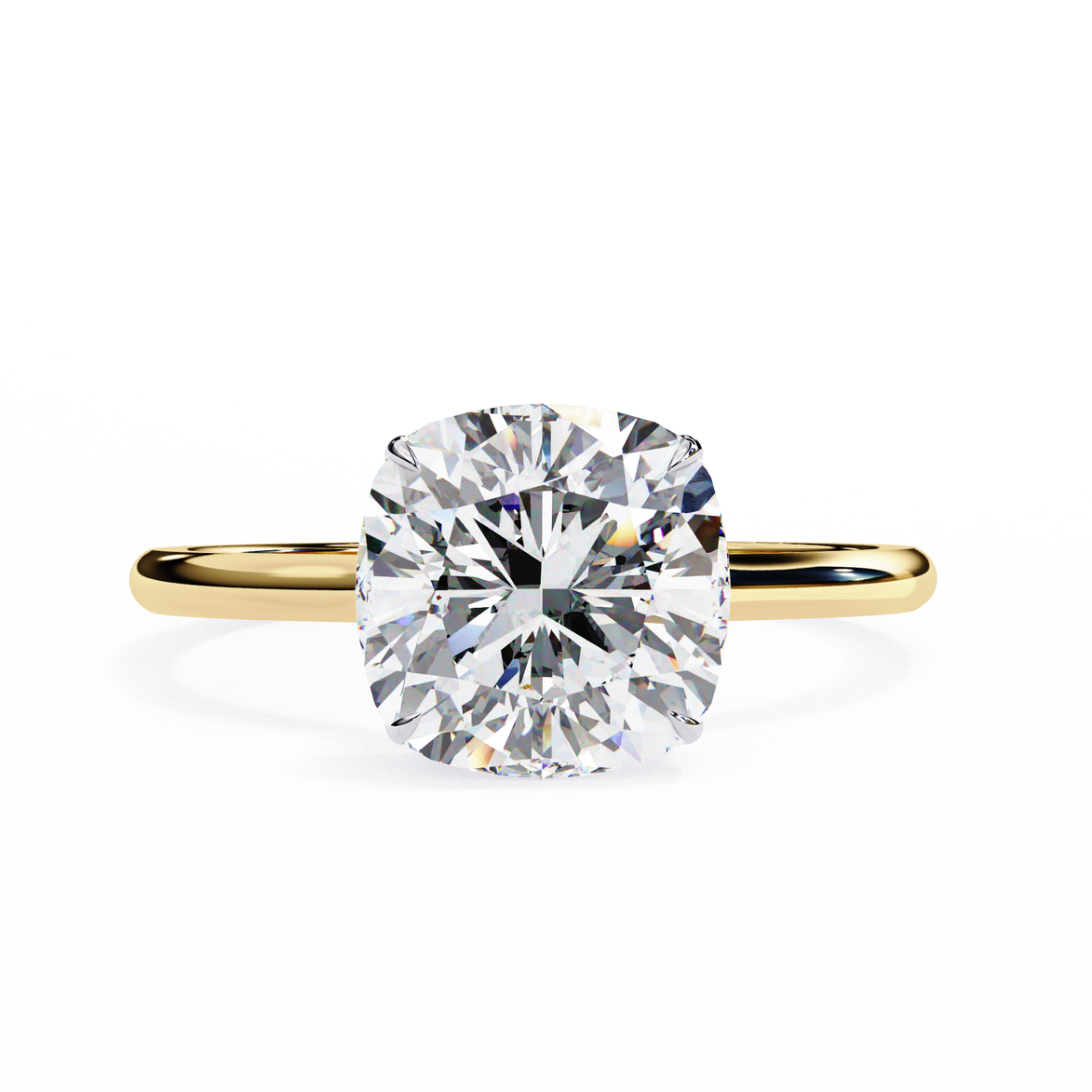 Classic Cushion Cut Hidden Halo Ring